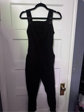 Nooworks Black Button-Strap Overalls